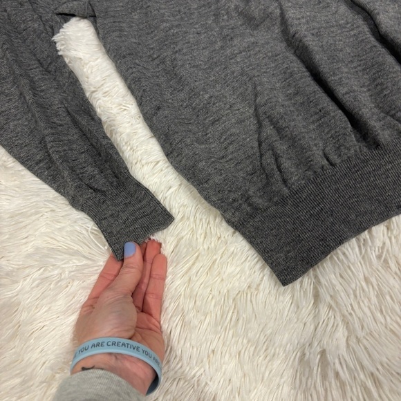 J. Crew Men’s Cotton Crew Neck Raglan Sweater Gray Size Small - Picture 3 of 9